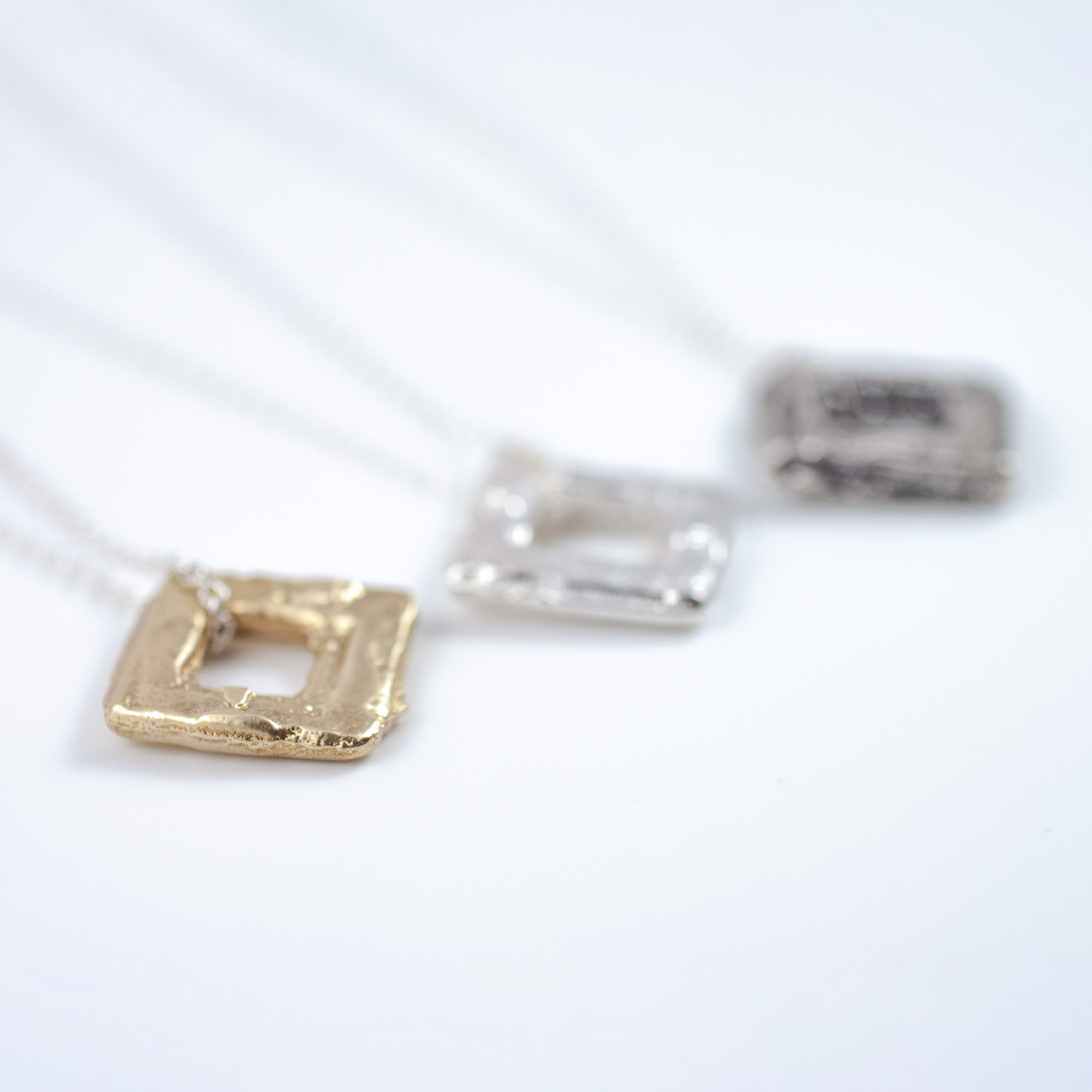 Sandcast Square Pendant