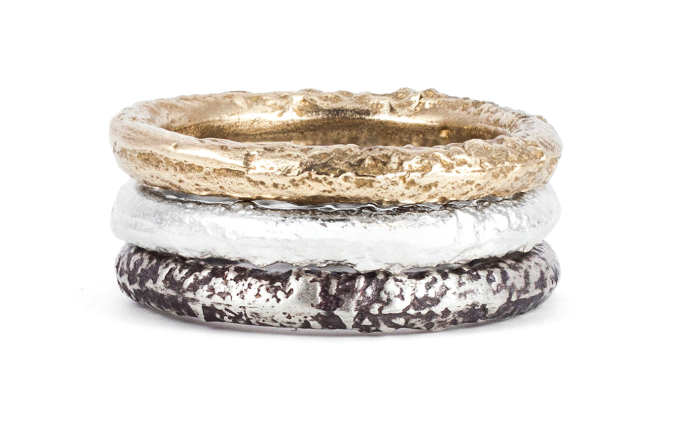 Round Bright Silver Stacking Ring