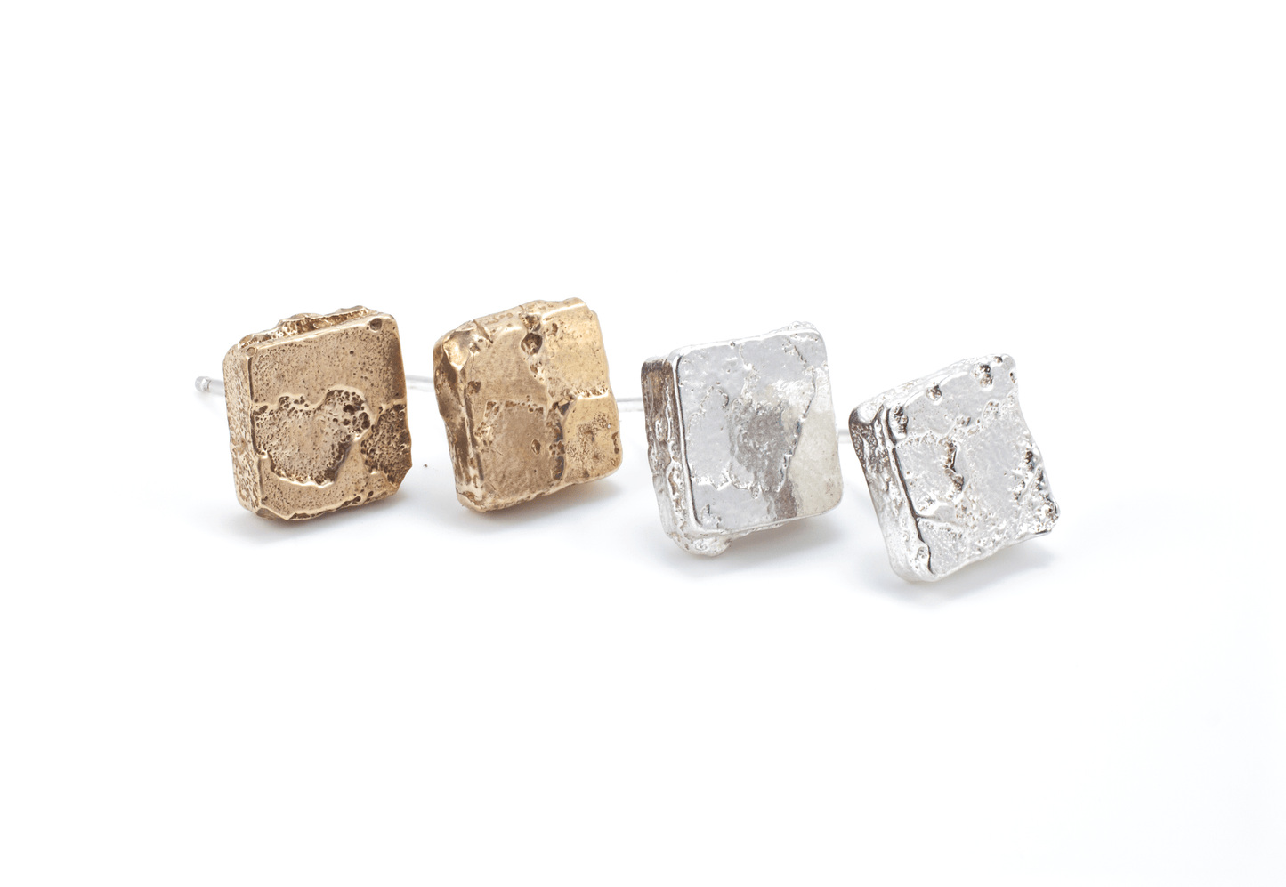 Square Textured Post Earrings