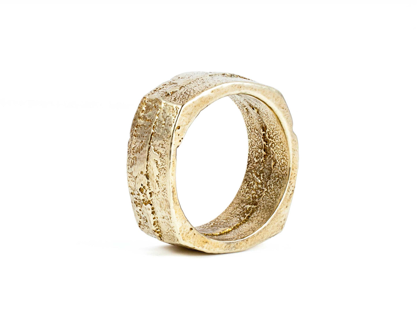 Large Square Sandcast Stacking Ring