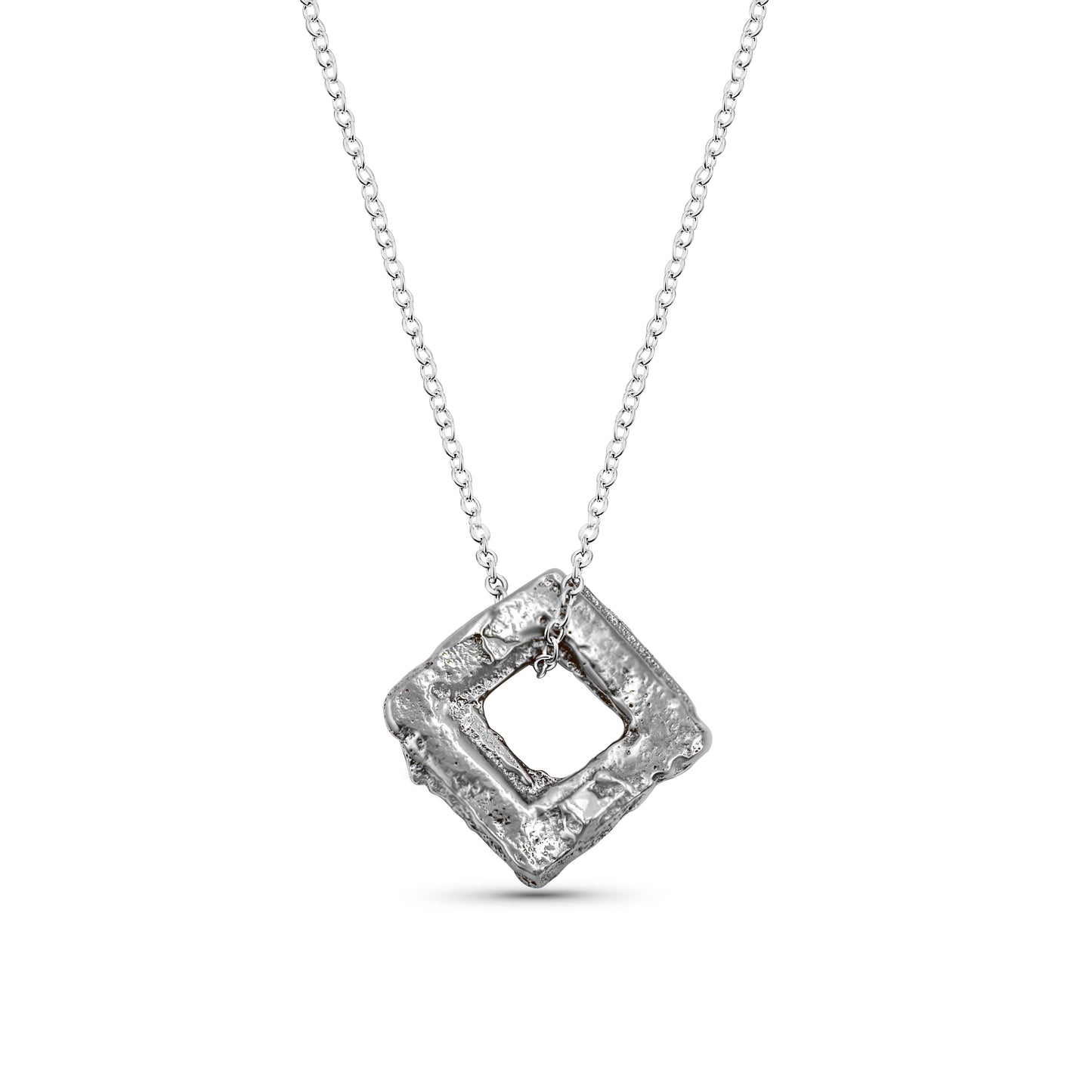 Sandcast Square Pendant