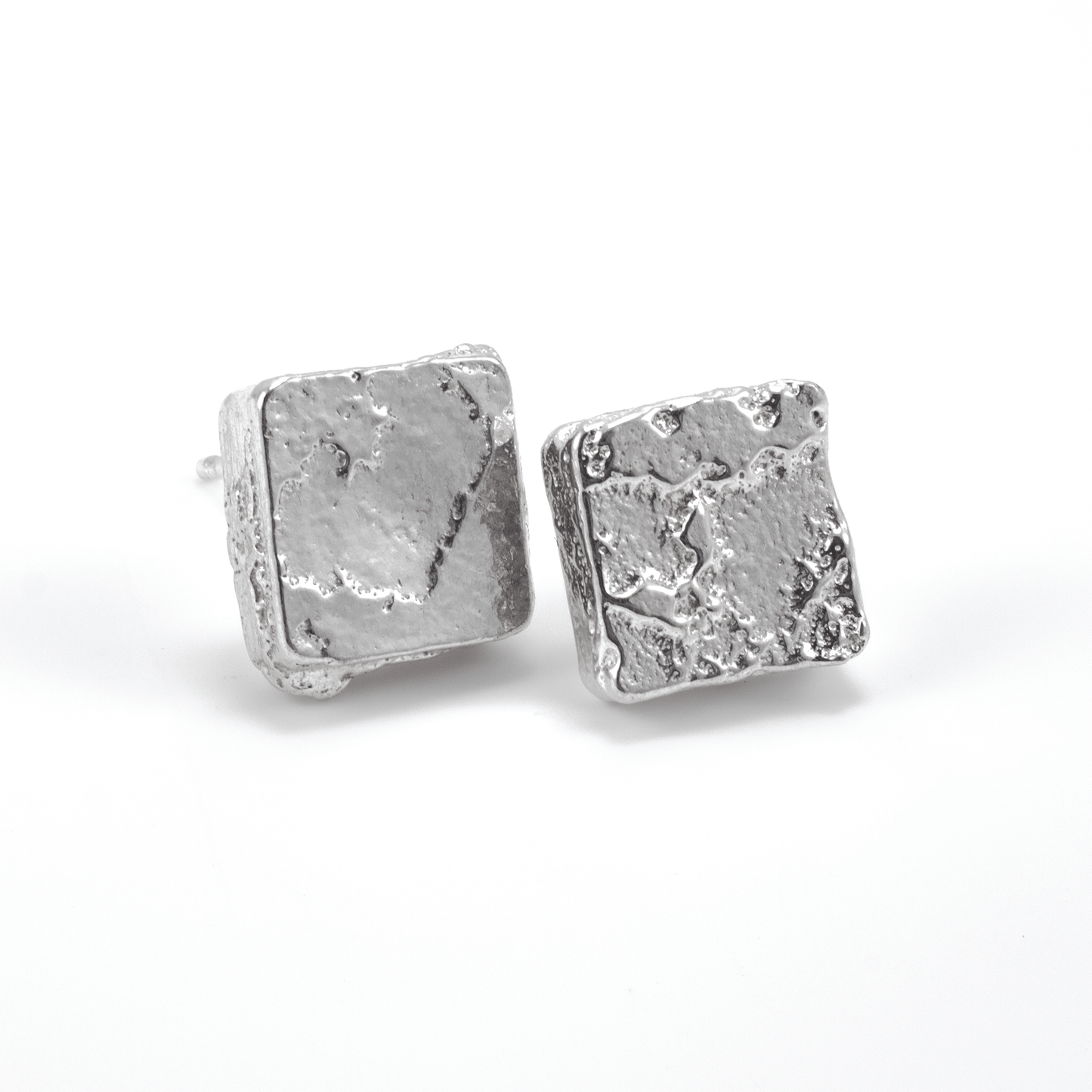 Square Textured Post Earrings
