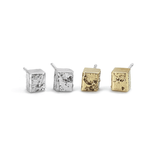 Cube Stud Post Earrings