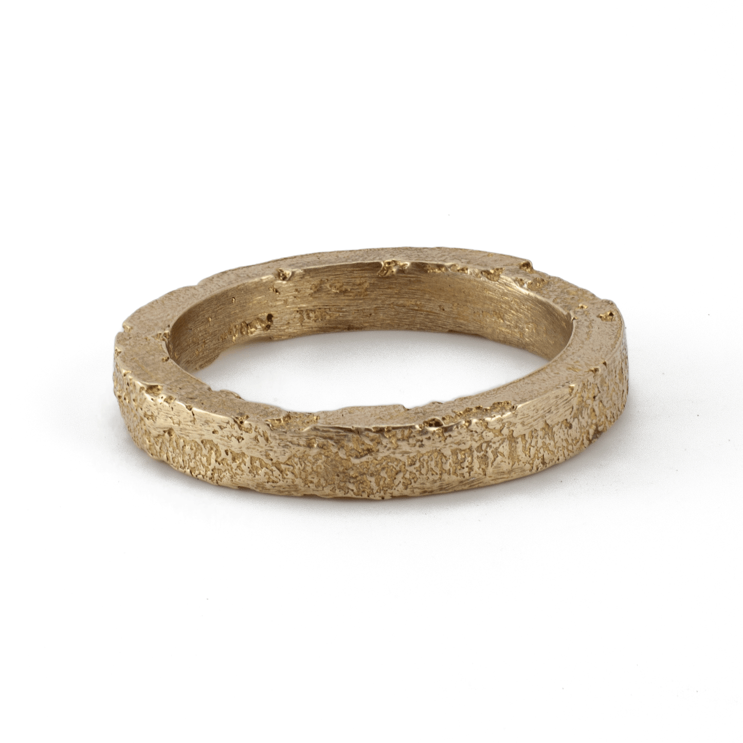 Small Sandcast Cigar Band Stacking Ring