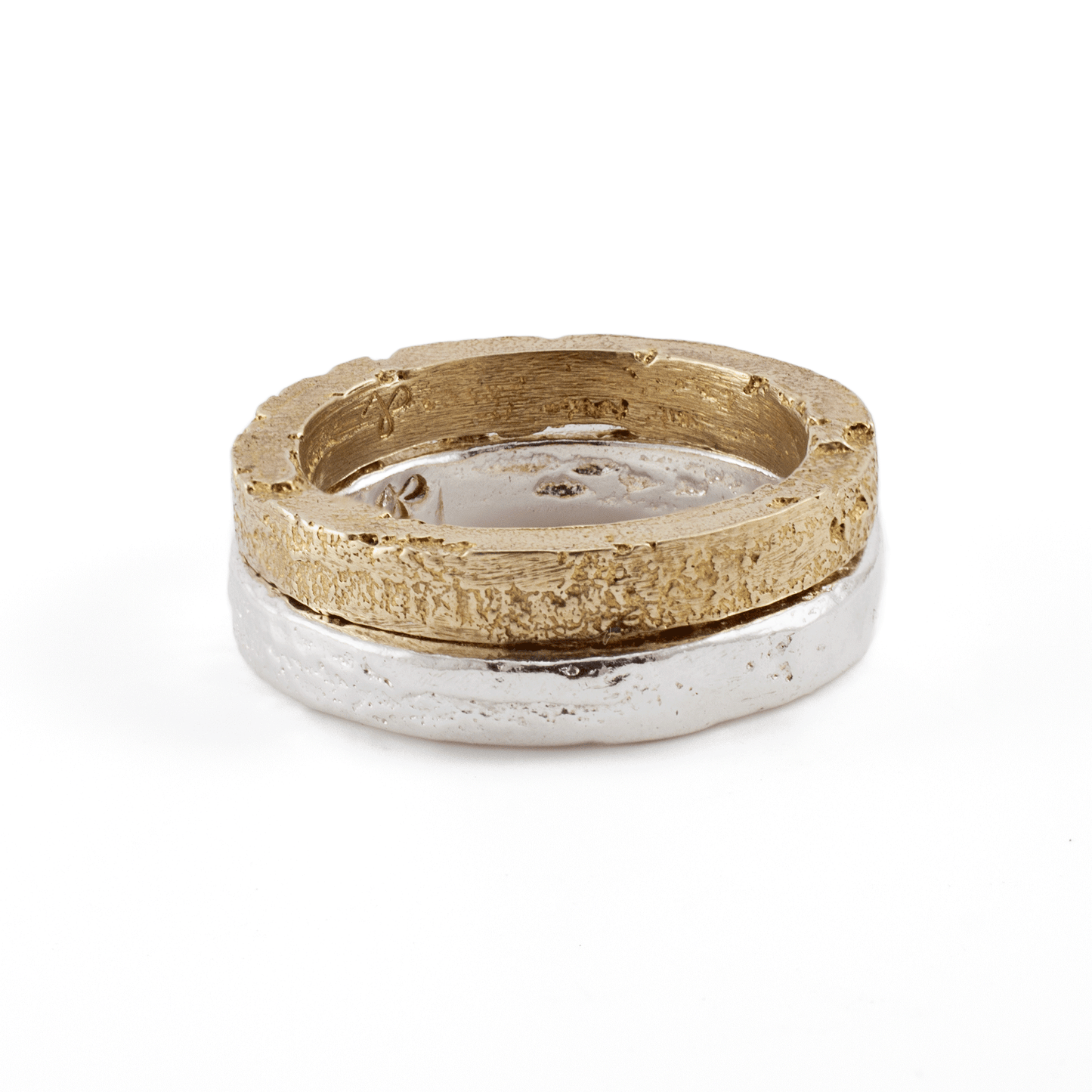 Small Sandcast Cigar Band Stacking Ring
